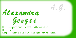 alexandra geszti business card